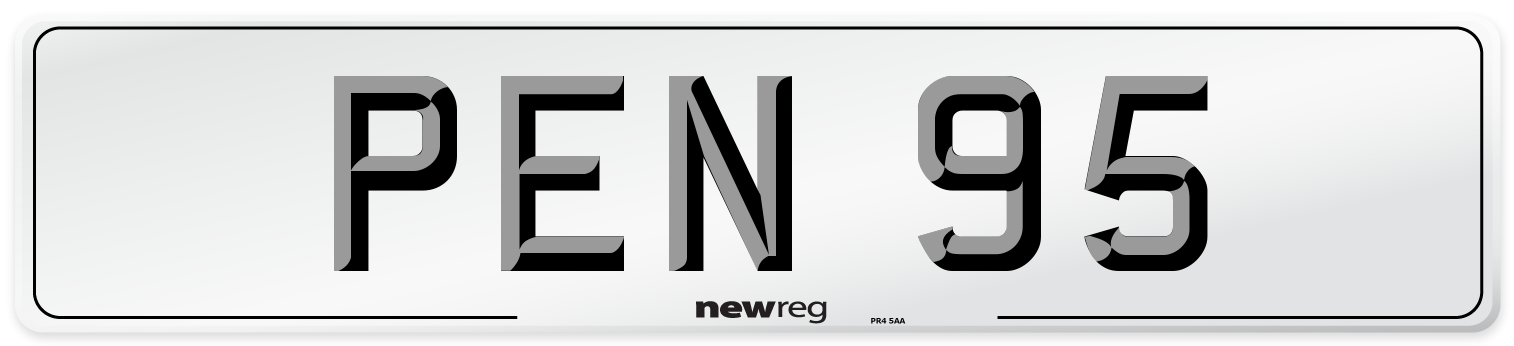 PEN 95 Number Plate from New Reg